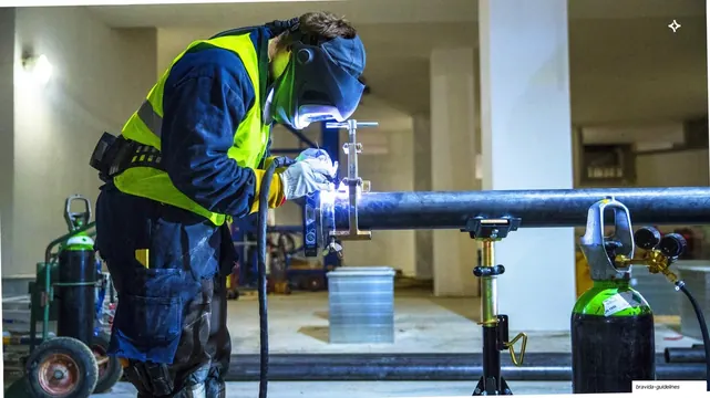 On-site pipe welding photo