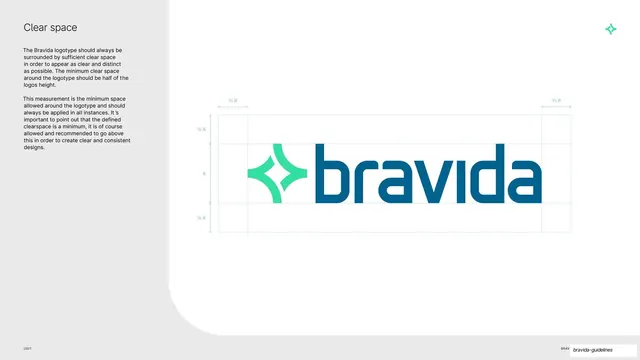 Bravida logotype clear space