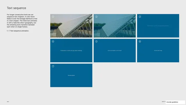 Text sequence chained-block spec storyboard