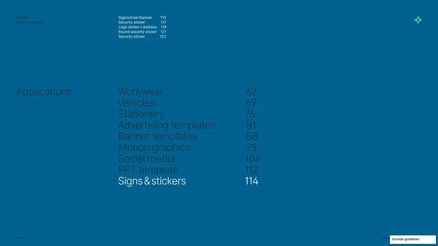 Applications contents (Signs & stickers)