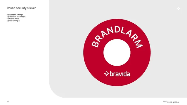 Round security sticker (BRANDLARM)