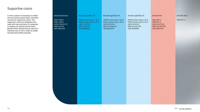 Supportive colors six-swatch row