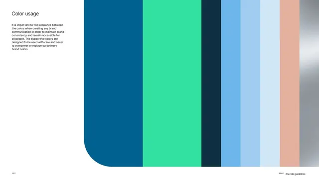 Color usage proportion band