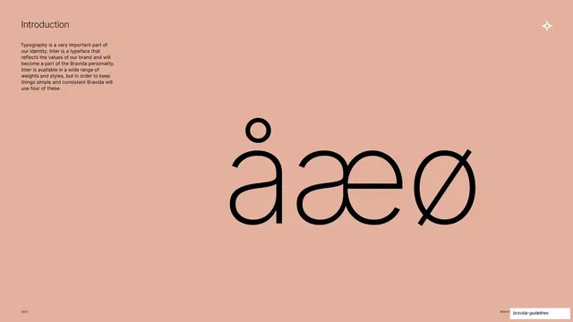 Typography introduction with oversized glyphs