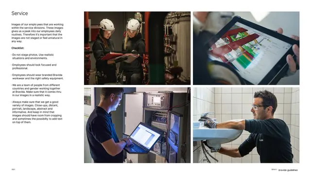 Service photography category page