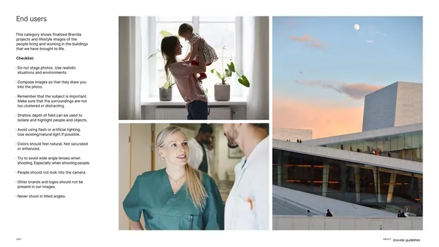 End-user lifestyle photography page