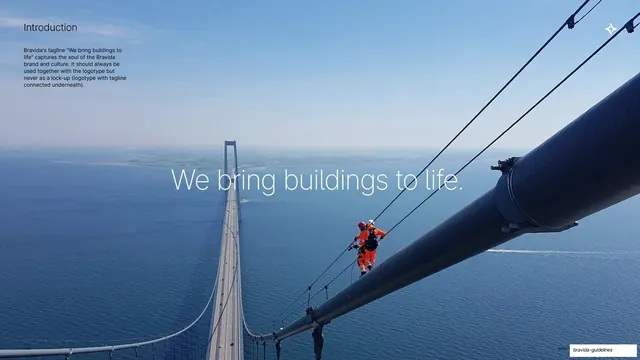 Tagline introduction over bridge photo