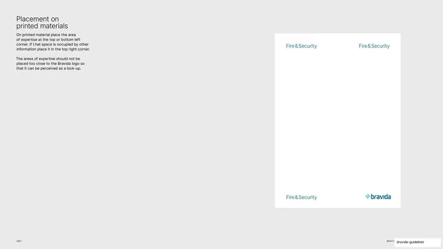 Expertise lockup placement on print