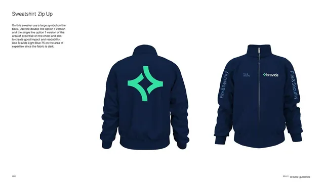 Zip-up sweatshirt, Fire & Security