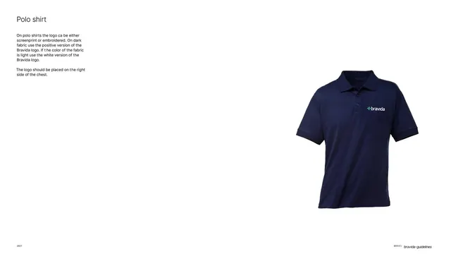 Polo shirt logo placement