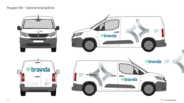 Peugeot van optional silver striping
