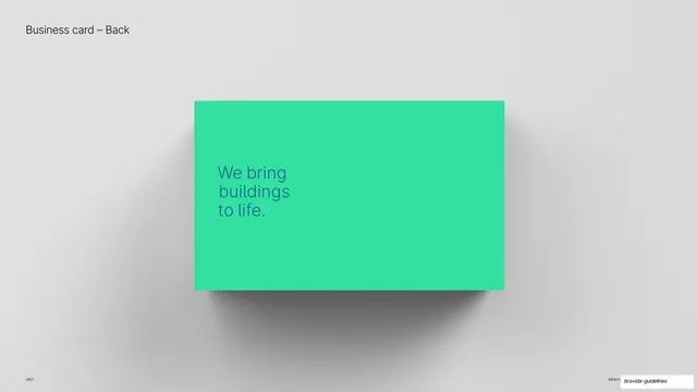 Business card back with tagline