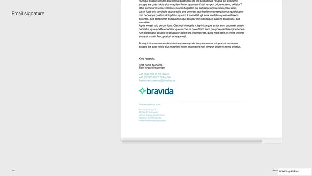 Email signature template