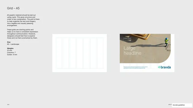 A5 landscape ad grid spec