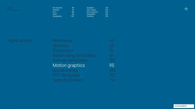 Motion graphics section divider