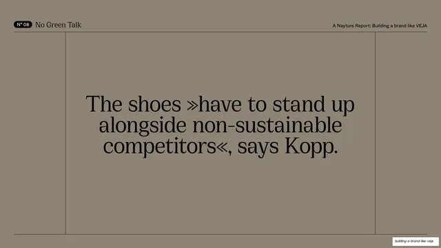 Have to stand up alongside competitors" centered serif quote, editorial, minimal, muted