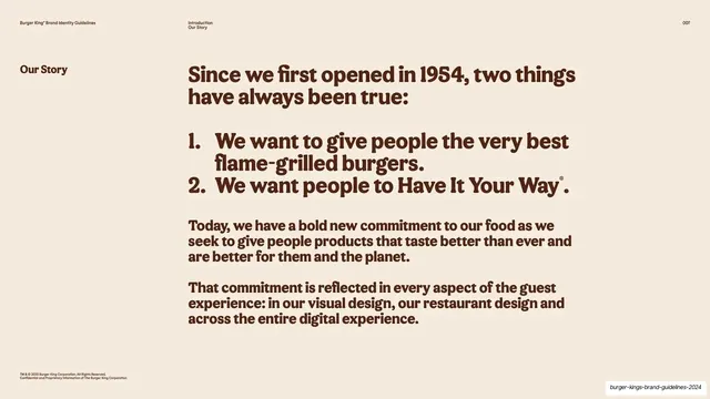 Our Story brand narrative