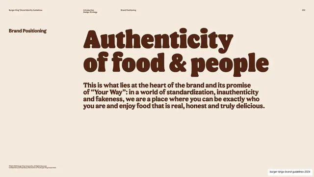 Brand Positioning authenticity statement