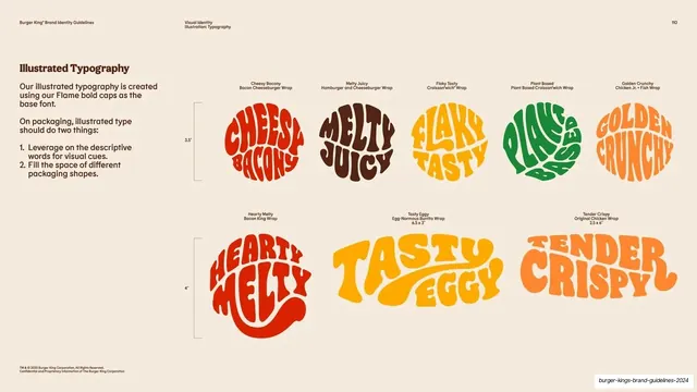 Illustrated typography specimen lockups