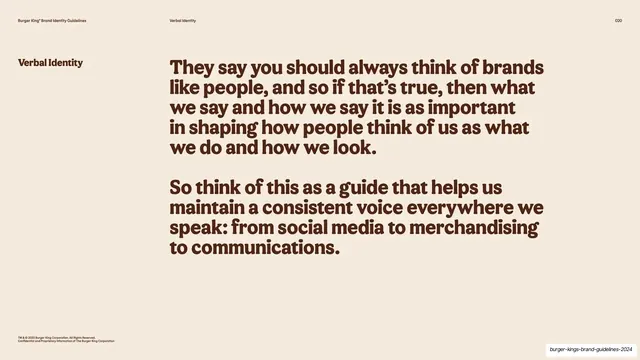 Verbal Identity intro statement
