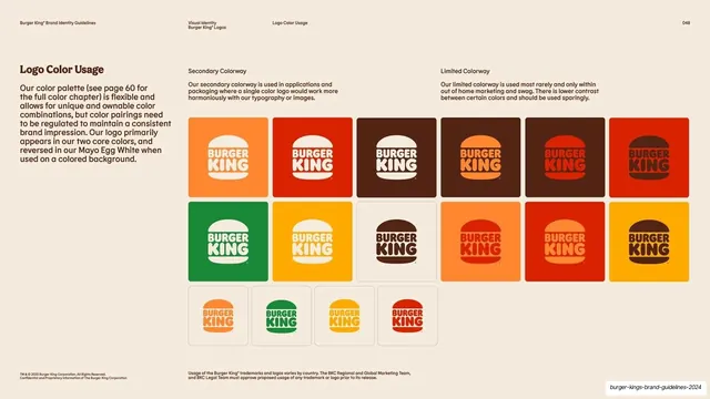 Secondary and limited colorways grid