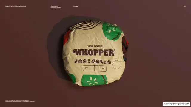 Flame-Grilled Whopper packaging mockup
