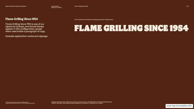 Flame Grilling Since 1954 lockup