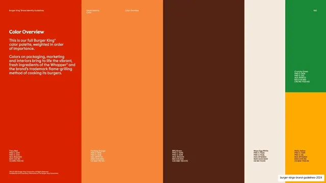 Color overview swatch columns