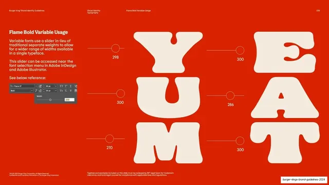 Flame Bold Variable usage slider