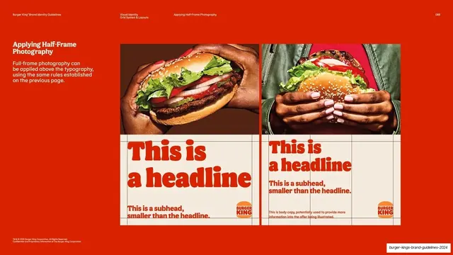 Photography above typography