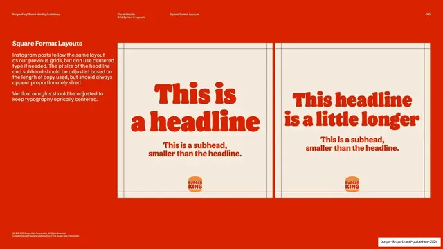 Square format layouts