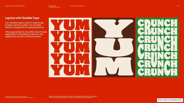 Variable type pattern layouts