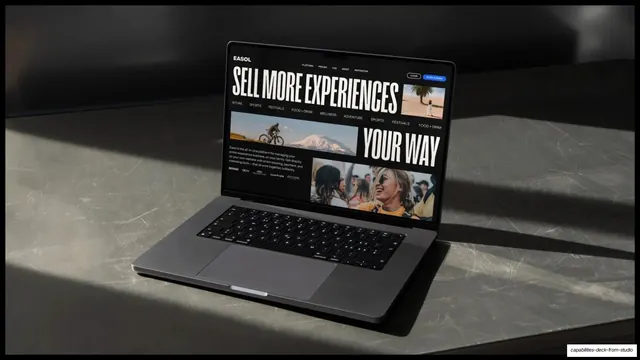 Easol website on laptop