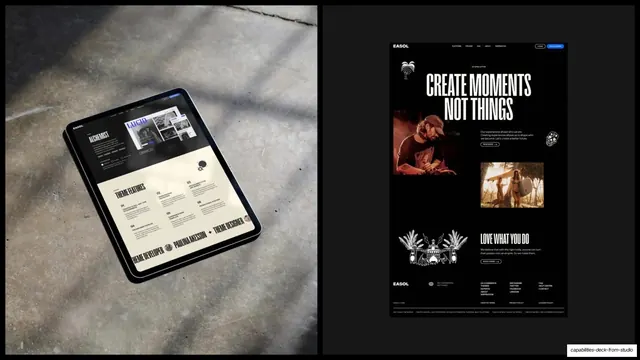Easol tablet and web mockups