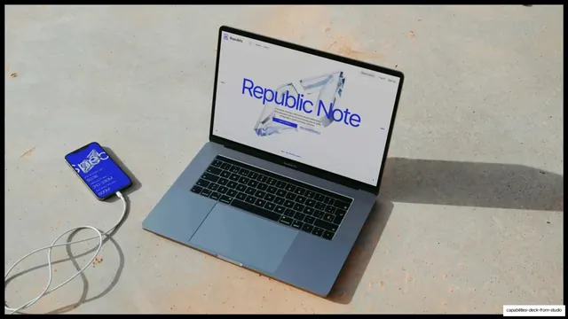 Republic Note website and device mockups