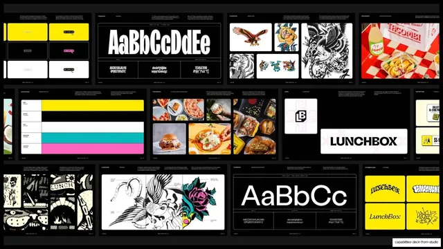 Lunchbox brand system color and imagery grid