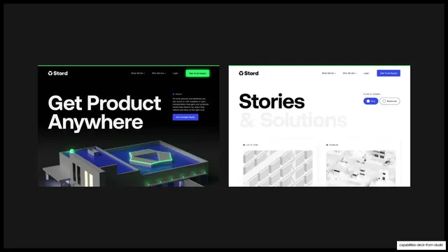 Stord website pair (Get Product Anywhere / Stories)