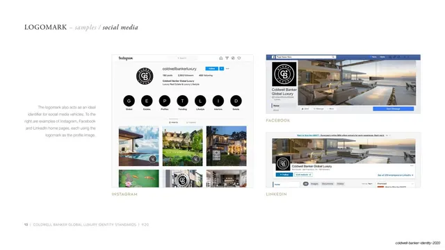 Logomark on social media profiles