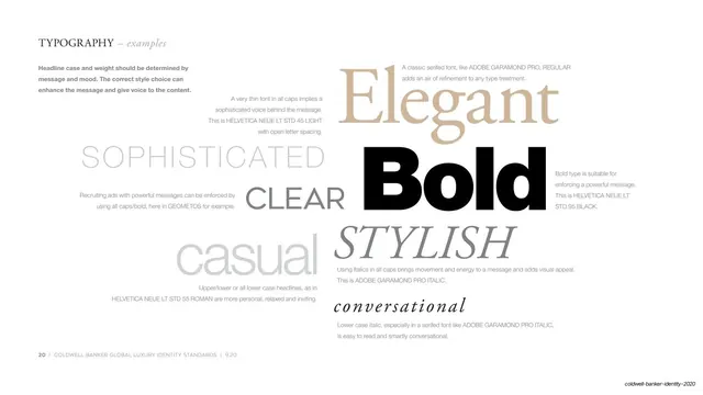 Typography mood examples