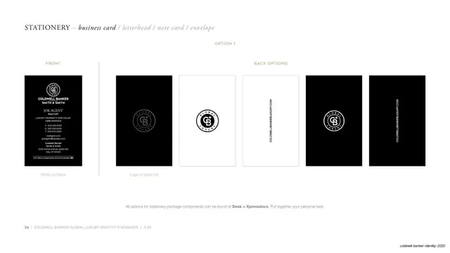 Business card option 1