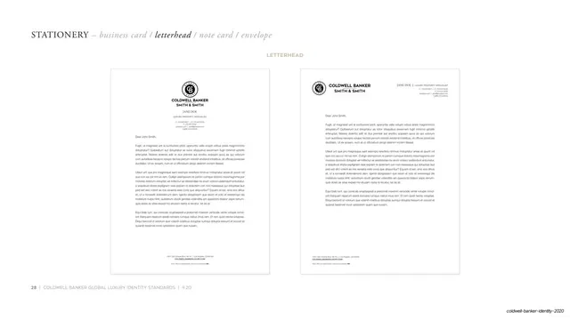 Letterhead layouts