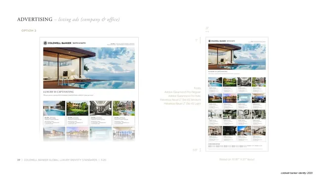 Listing ad template option 2 with measurements