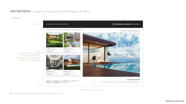 Magazine listing ad spread option 1