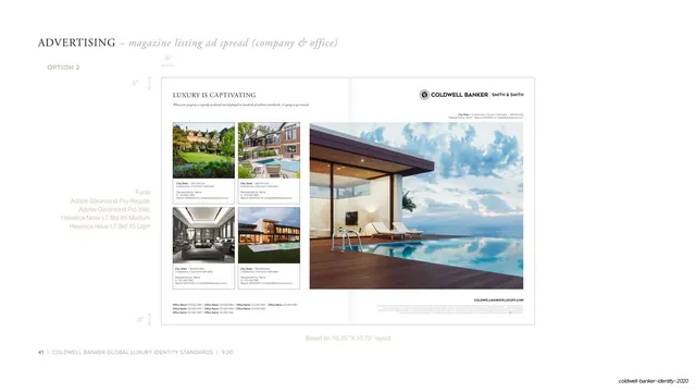 Magazine listing ad spread option 2