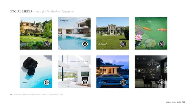 Social media post templates grid