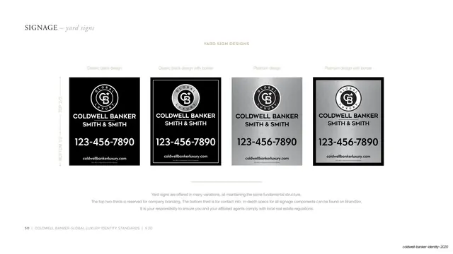 Signage - yard sign designs (classic and platinum)