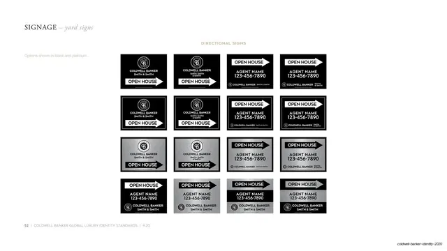 Signage - directional and open-house signs