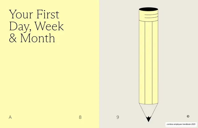 First Day, Week & Month section divider, editorial, minimal, light
