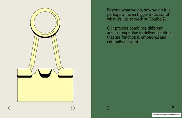 The Combo Process intro with binder-clip illustration