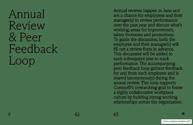 Annual Review & Peer Feedback Loop spread